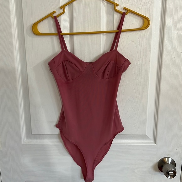 Forever 21 Tops - Mesh Pink Bodysuit
